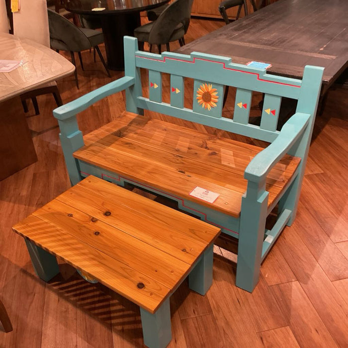 Painted Bench w/ Ottoman (MAK)