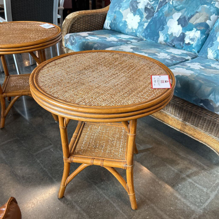 Round 2 Tier Wicker End Table (SK)