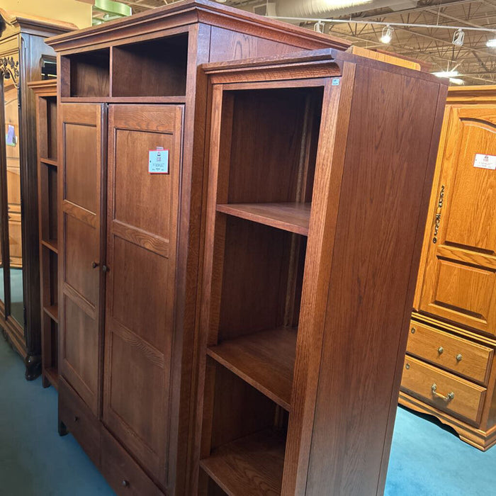 2 Door 2 Drawer DW TV Armoire w/ 2 Side Units (KBI)