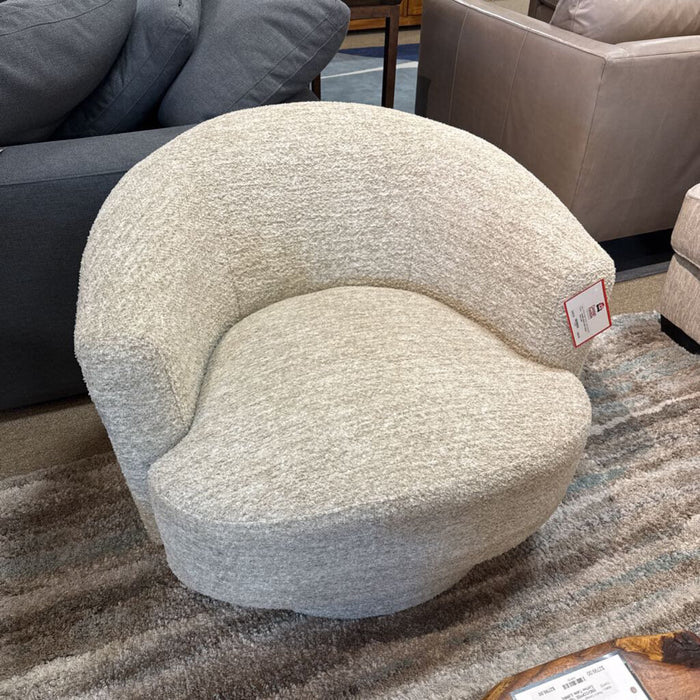 White Fabric Swival Chair (LSH)
