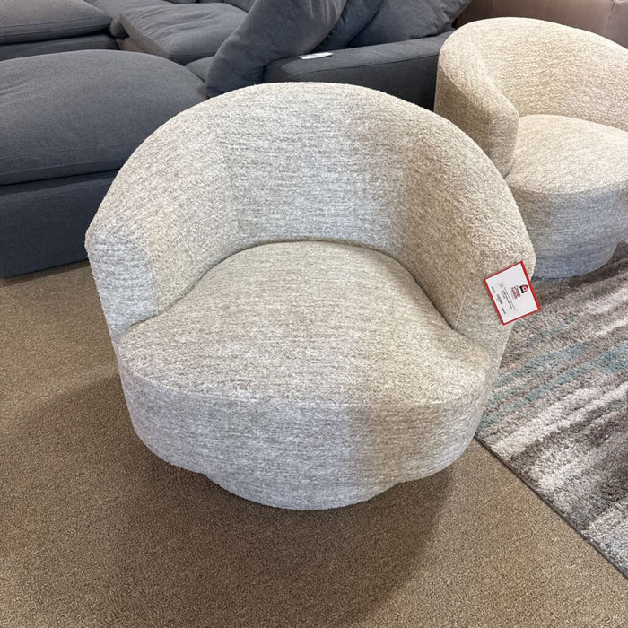 White Fabric Swival Chair (LSH)