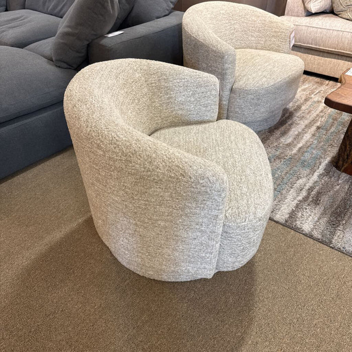 White Fabric Swival Chair (LSH)