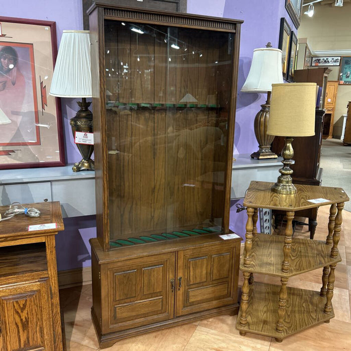 Wood Gun Cabinet W/ Glass Doors (LSH)