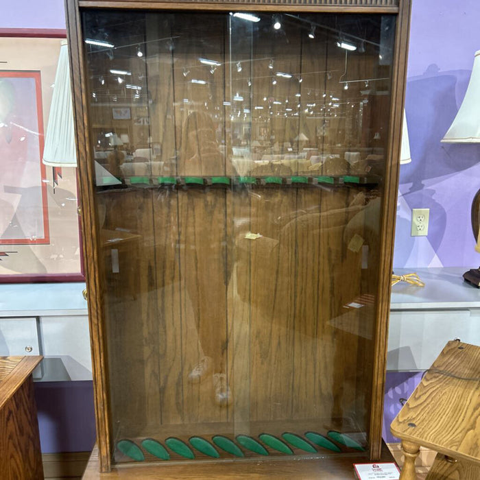 Wood Gun Cabinet W/ Glass Doors (LSH)