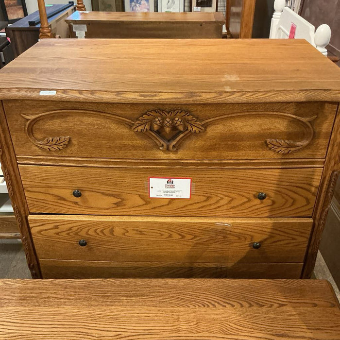 7-Drawer Ornate Oak High Chest(KHK)