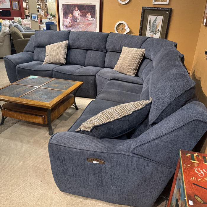 5PC Fabric Blue Electric Sectional(BHLK)