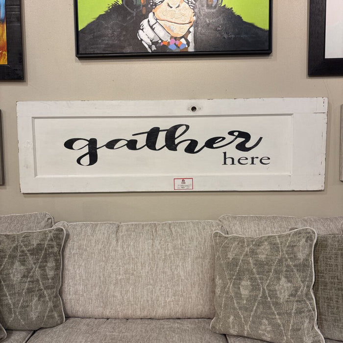 Large Horizontal White "Gather" Artwork (LHA)