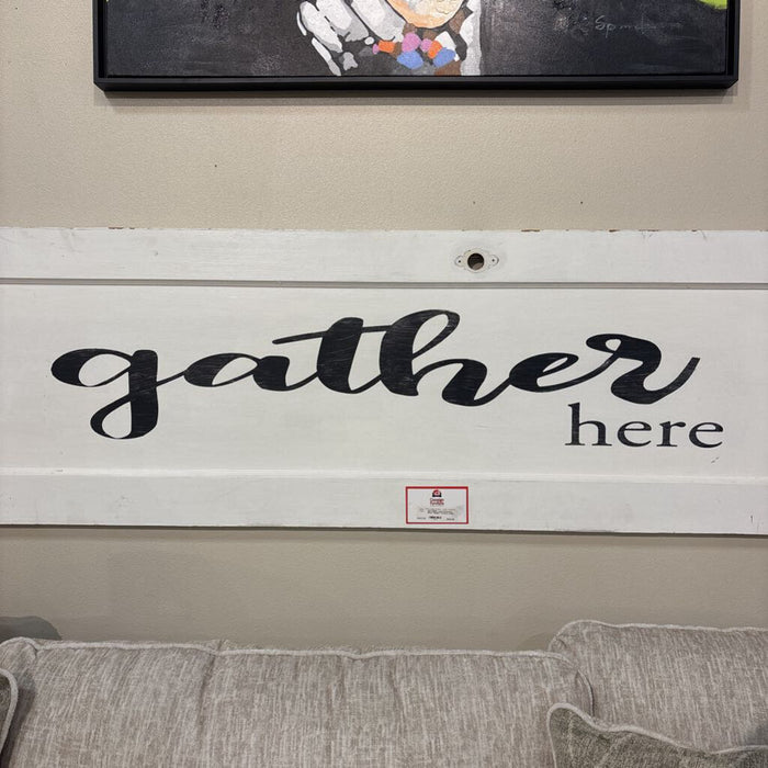 Large Horizontal White "Gather" Artwork (LHA)