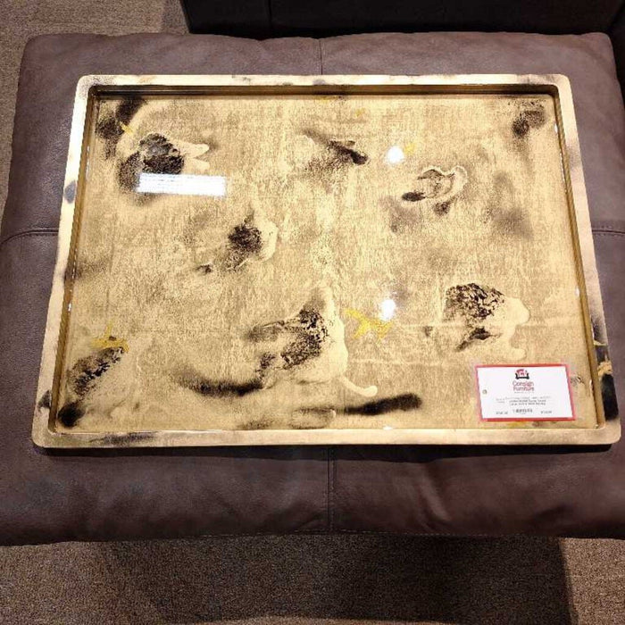 Large Gold & Black Serving Tray (SK)