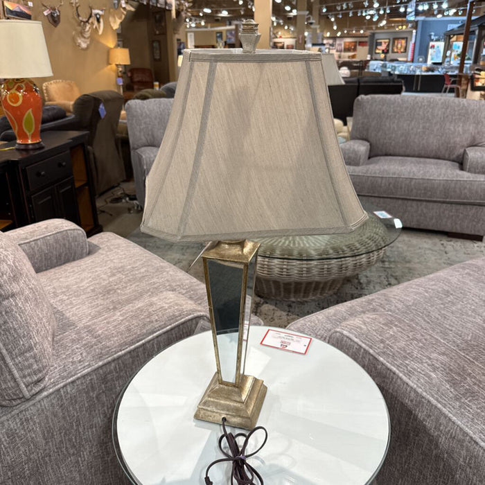 Silver Mirrored Table Lamp (AT)