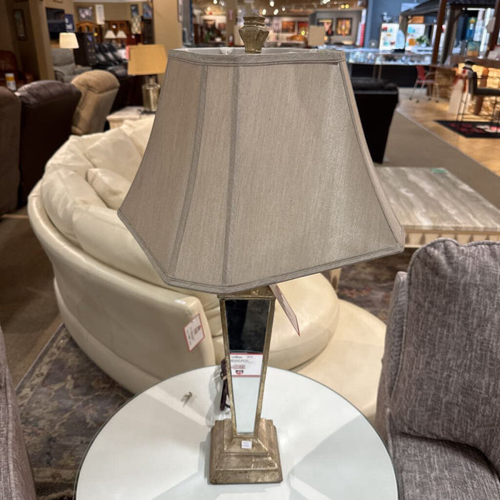 Silver Mirrored Table Lamp (AT)