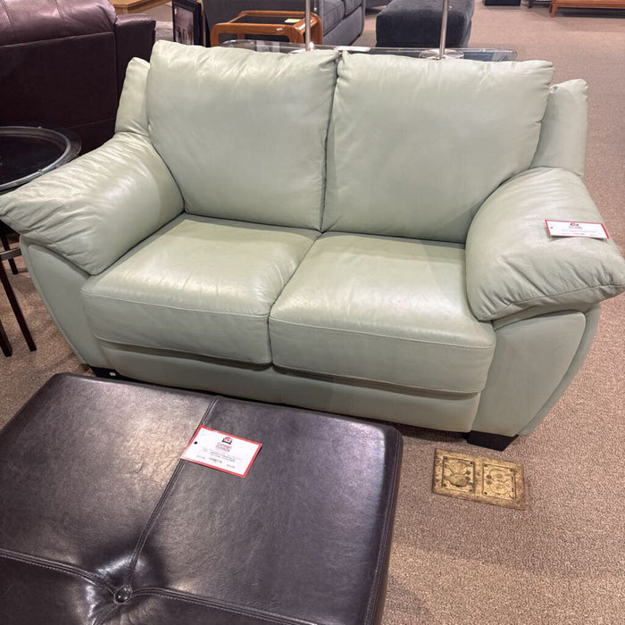 Green Leather Loveseat (ATH)