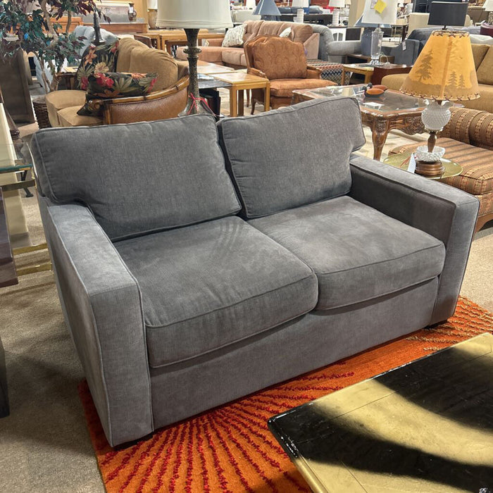 Modern Dark Grey Fabric Loveseat(KHK)