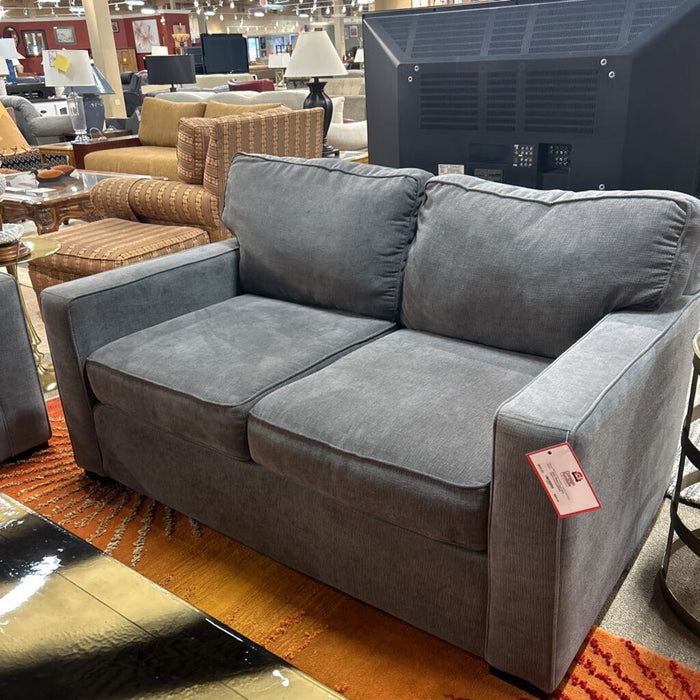 Modern Dark Grey Fabric Loveseat(KHK)