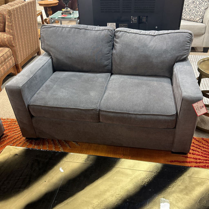 Modern Dark Grey Fabric Loveseat(KHK)