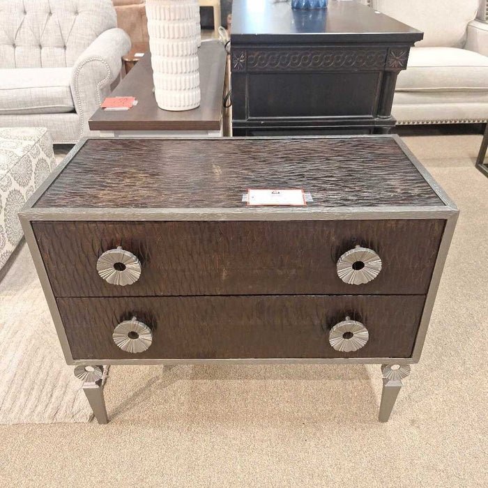 Black 2 Drawer Accent Cabinet (BCK)