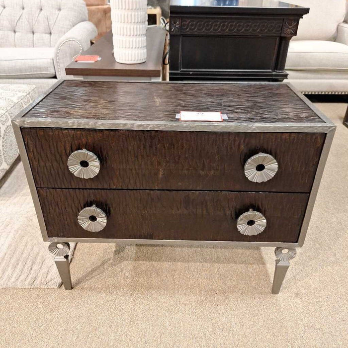 Black 2 Drawer Accent Cabinet (BCK)