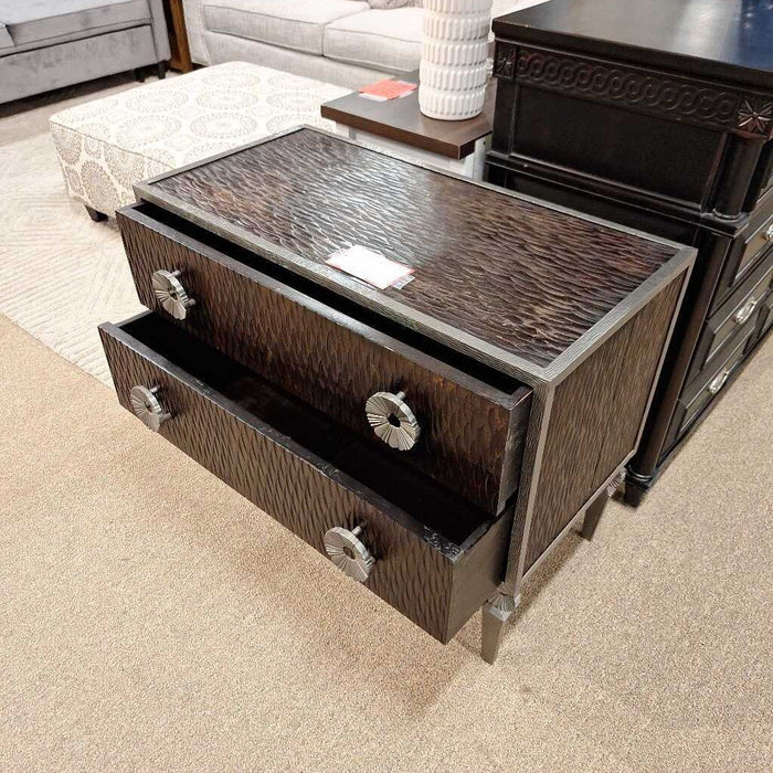 Black 2 Drawer Accent Cabinet (BCK)