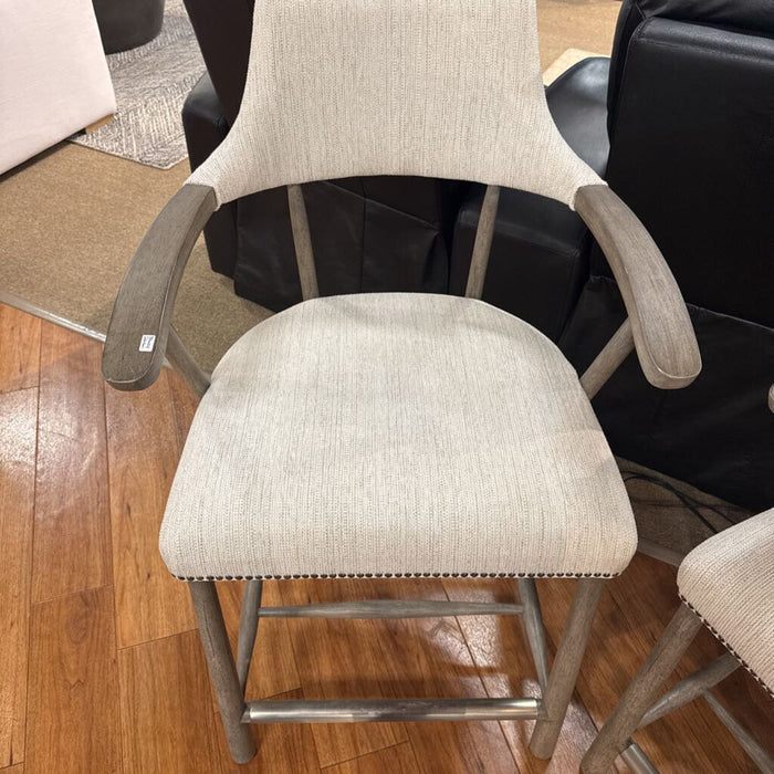 S/2 Upholstered NH Fabric Hooker Barstools(ATH)
