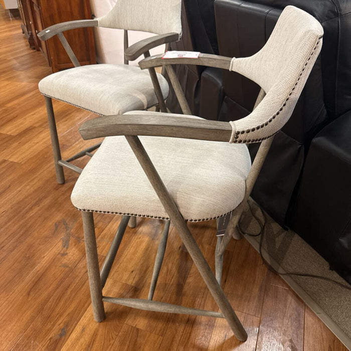 S/2 Upholstered NH Fabric Hooker Barstools(ATH)