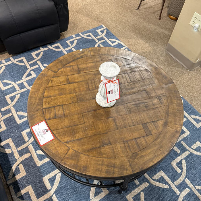Round DW/Metal Base Coffee Table(BAH)