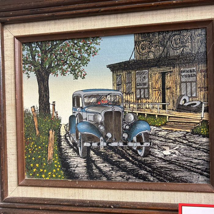 Small DW Framed Car on Road Art(KL)