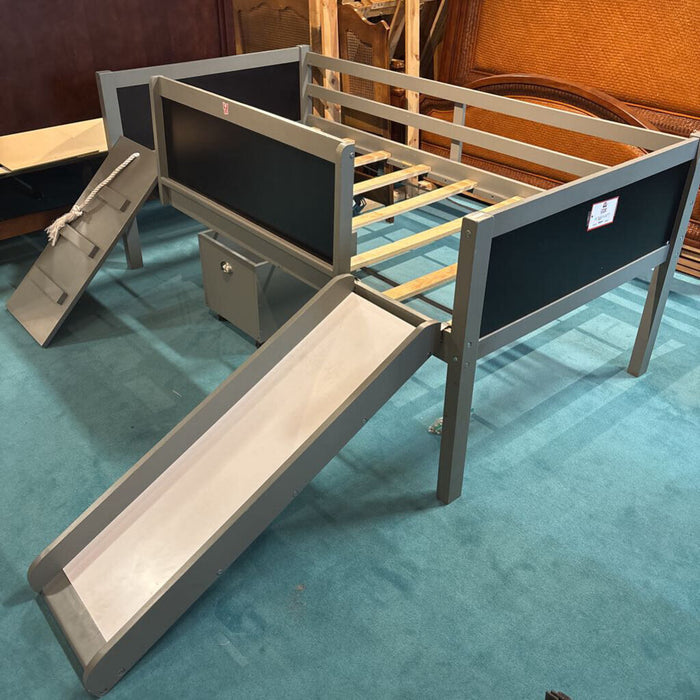 Grey Twin Trundle Bed(LSH)