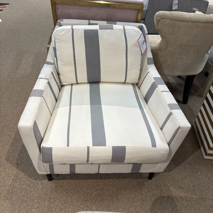 White / Grey Striped Chair (BTK)