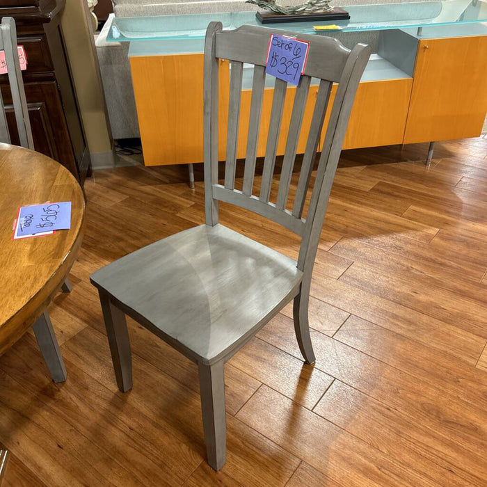 S/6 Dark Grey Dining Chairs (BTK)