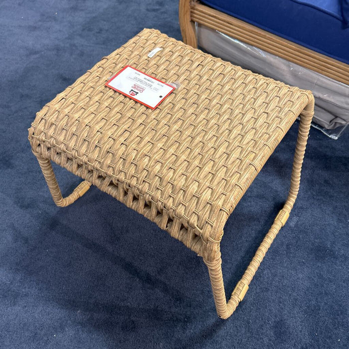 Small Wicker Patio Ottoman (KL)