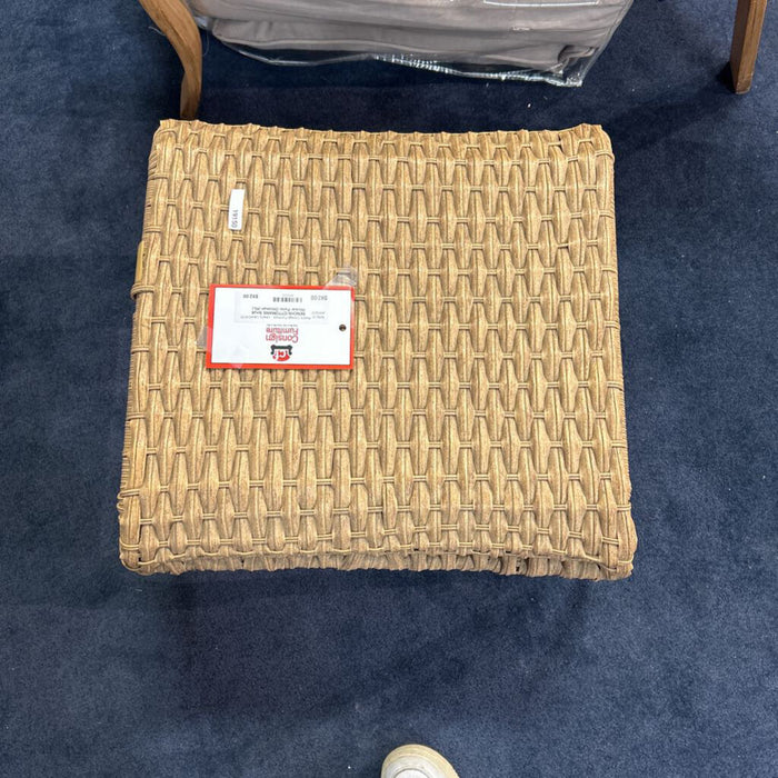 Small Wicker Patio Ottoman (KL)