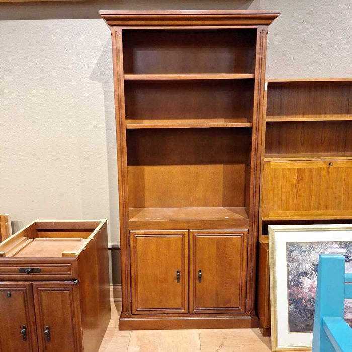 Darkwood Bookcase+2 Bottom Doors (LSH)