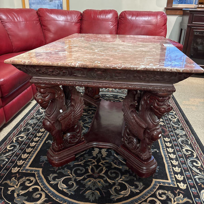 Marble Top Coffee Table w/ Dragon Legs (BIMK)