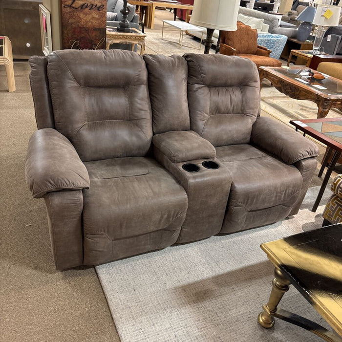 Grey Fabric Reclining Sofa (CTH)