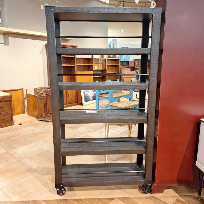 DW Metal Accented 4 Tier Bookshelf (ATH)