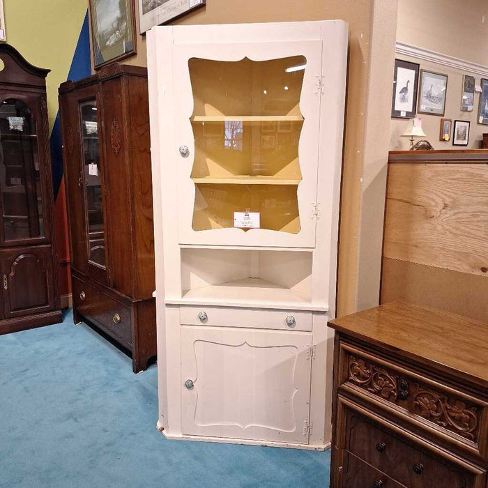 White 2 Door 2 Drawer Corner Cabinet (LSH)