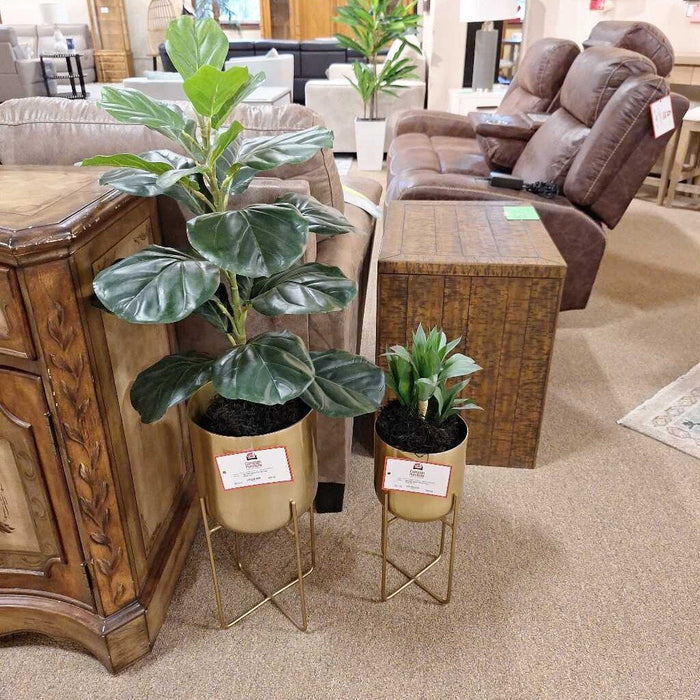 Gold Potted Faux Plant (AT)
