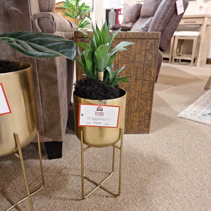 Gold Potted Faux Plant (AT)
