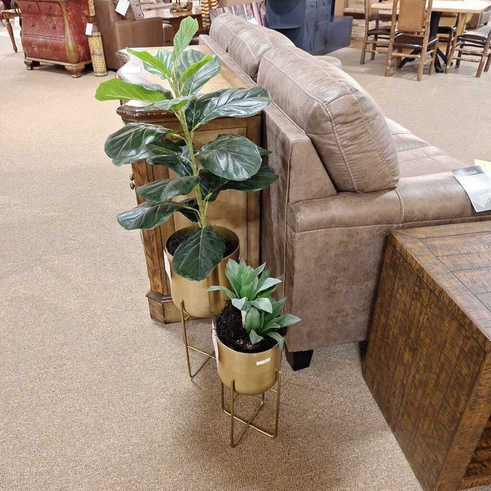 Gold Potted Faux Plant (AT)