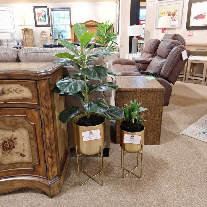 Gold Potted Faux Plant (AT)