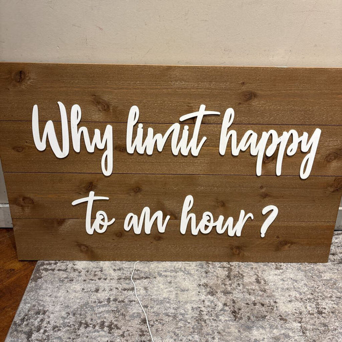 Wooden Happy Hour Sign (BAH)