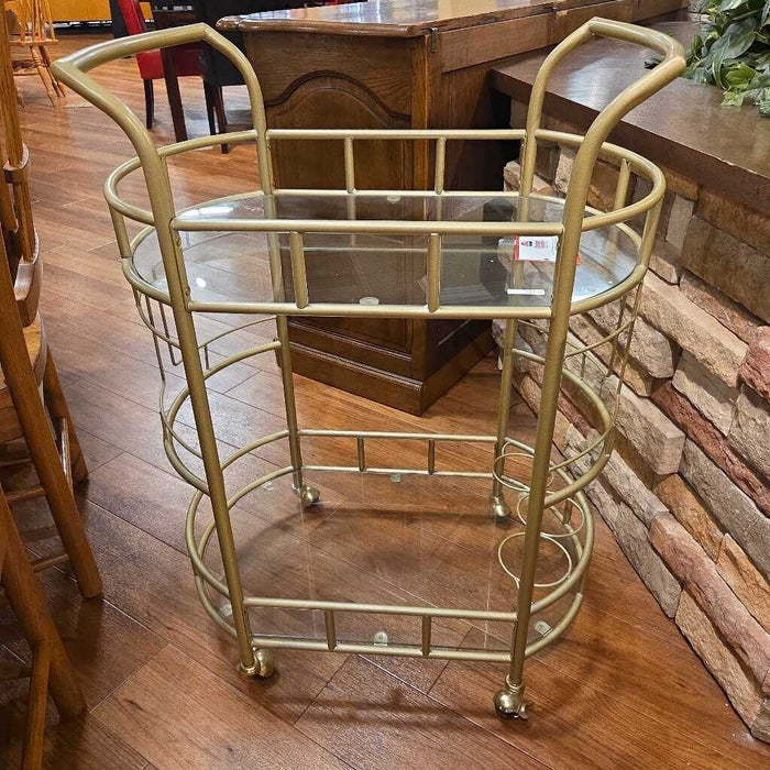Glass/Brass Tea Cart (BLA)