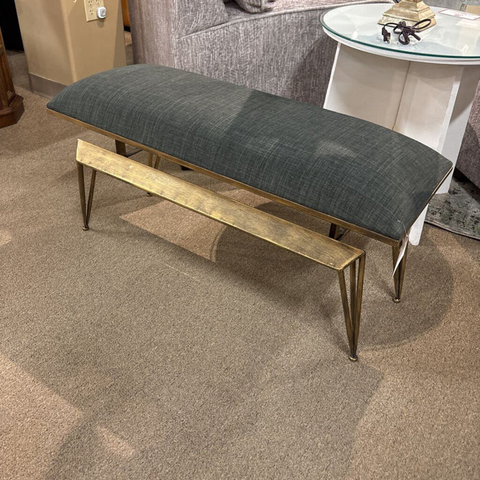 Fabric Brass Base Bench (BAH)