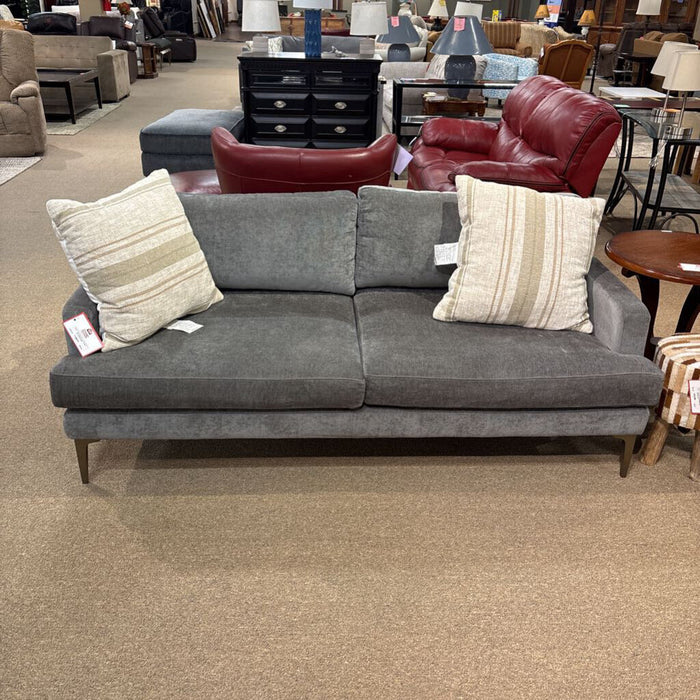 Modern Grey Loveseat W/ Tall Feet (ATH)