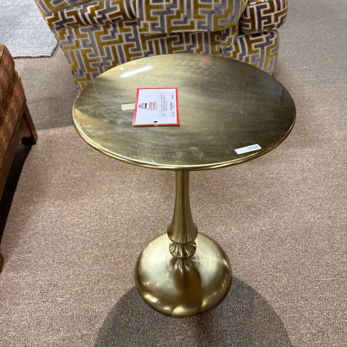 Pedestal Gold End Table (AT)