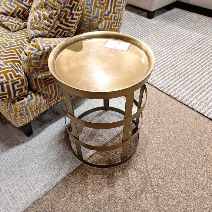 Round Brass End Table (TI)