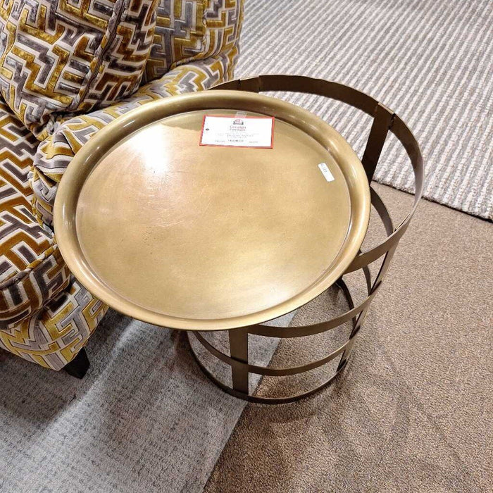 Round Brass End Table (TI)