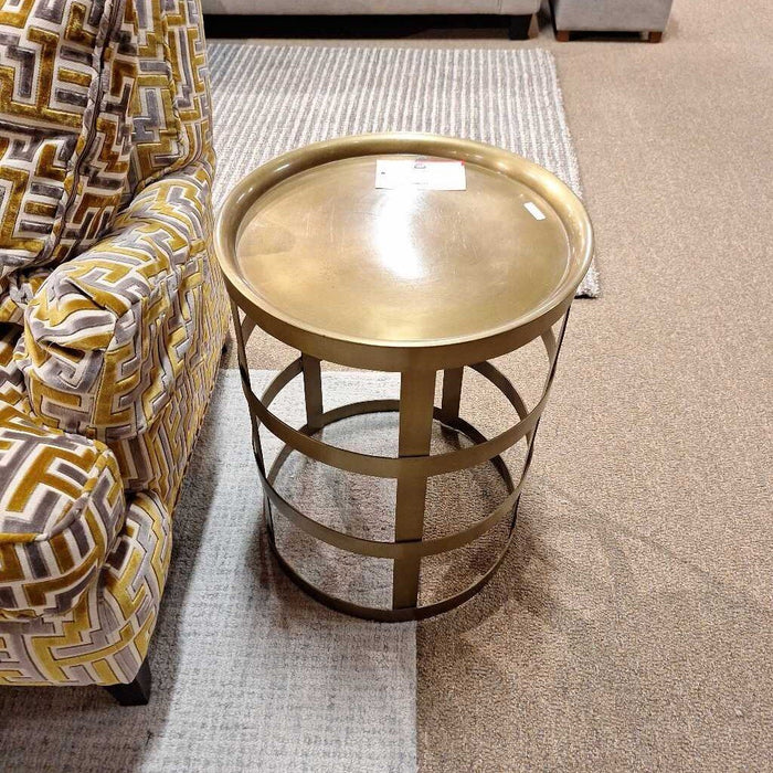 Round Brass End Table (TI)