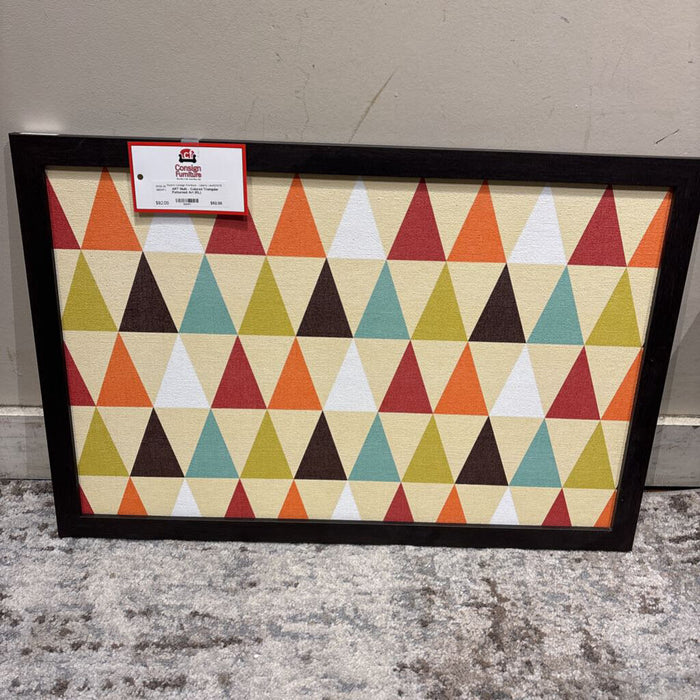 Multi - Colored Triangular Patterned Art (KL)