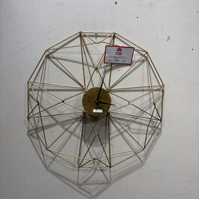 Geometric Gold Wall Clock (KL)